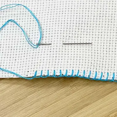 Preparing Fabric for Cross Stitch